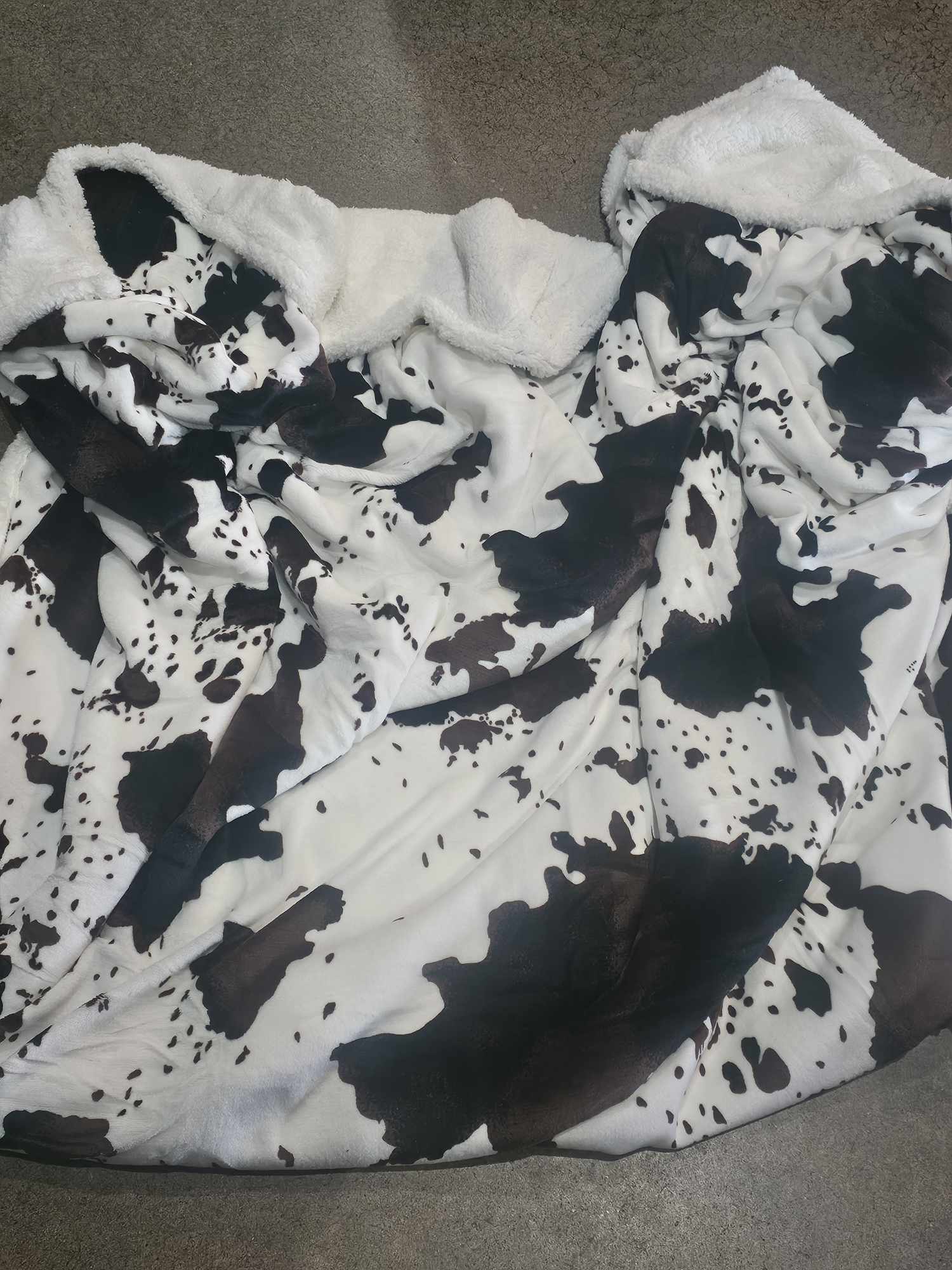 Cow Print Sherpa