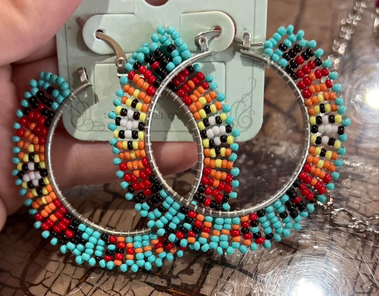 Fine Beaded Apache Earrings