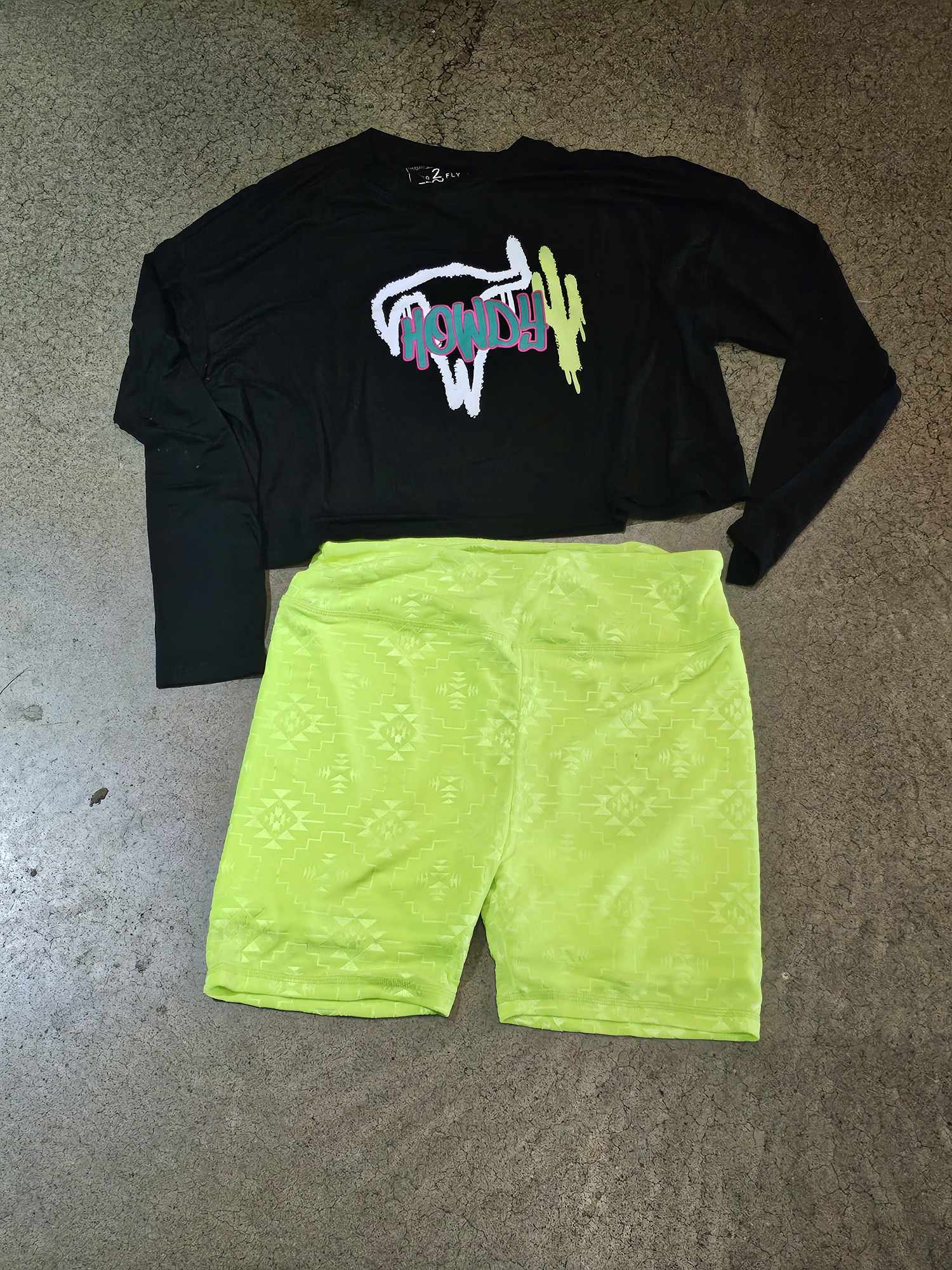 Chillville Biker Shorts-Highlighter